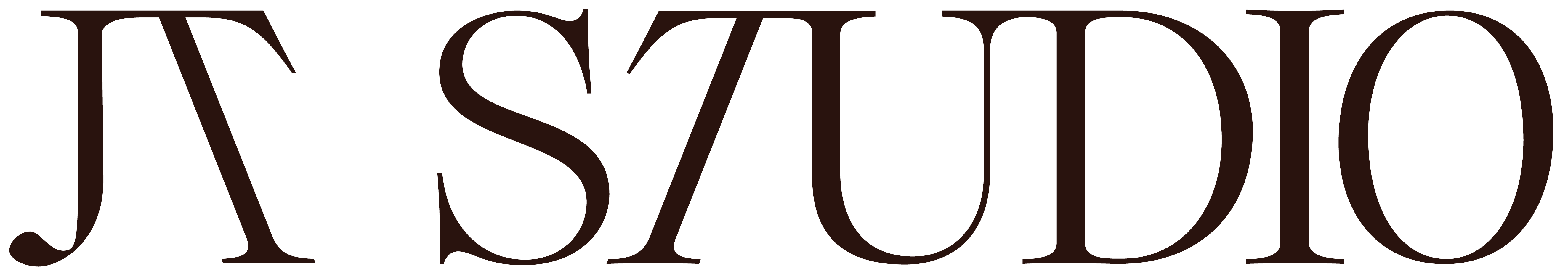 JT Studio primary logo in black